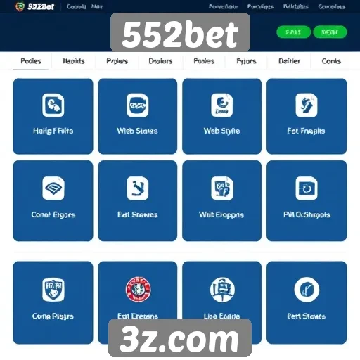 Análise das funcionalidades do site 552bet