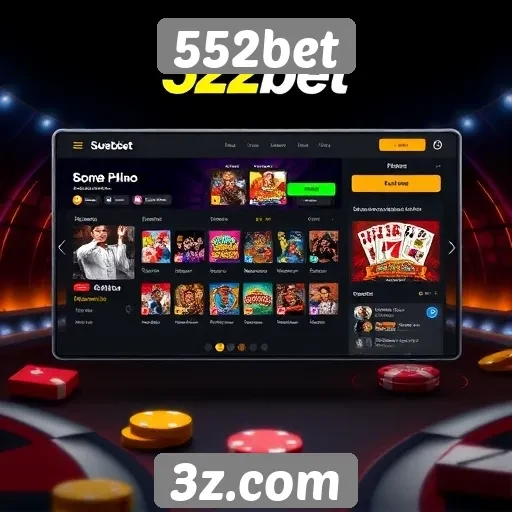 Observando a interface do usuário no 552bet